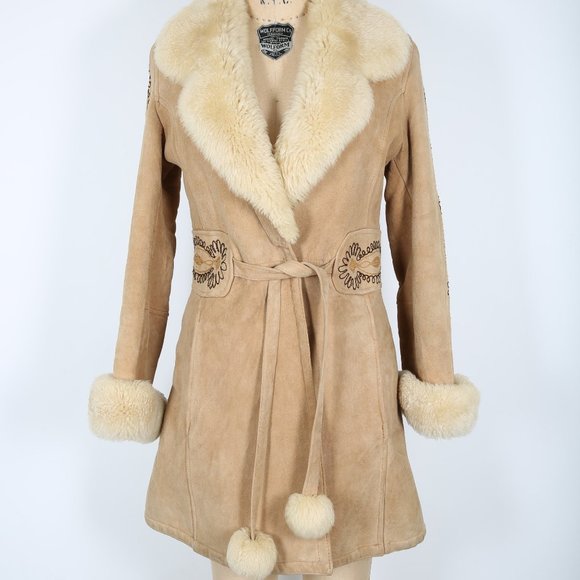 Penny Lane Coat, Sheepskin Coat, Embroidered Coat, Boho, Bohemian, Winter Coat - Picture 2 of 5